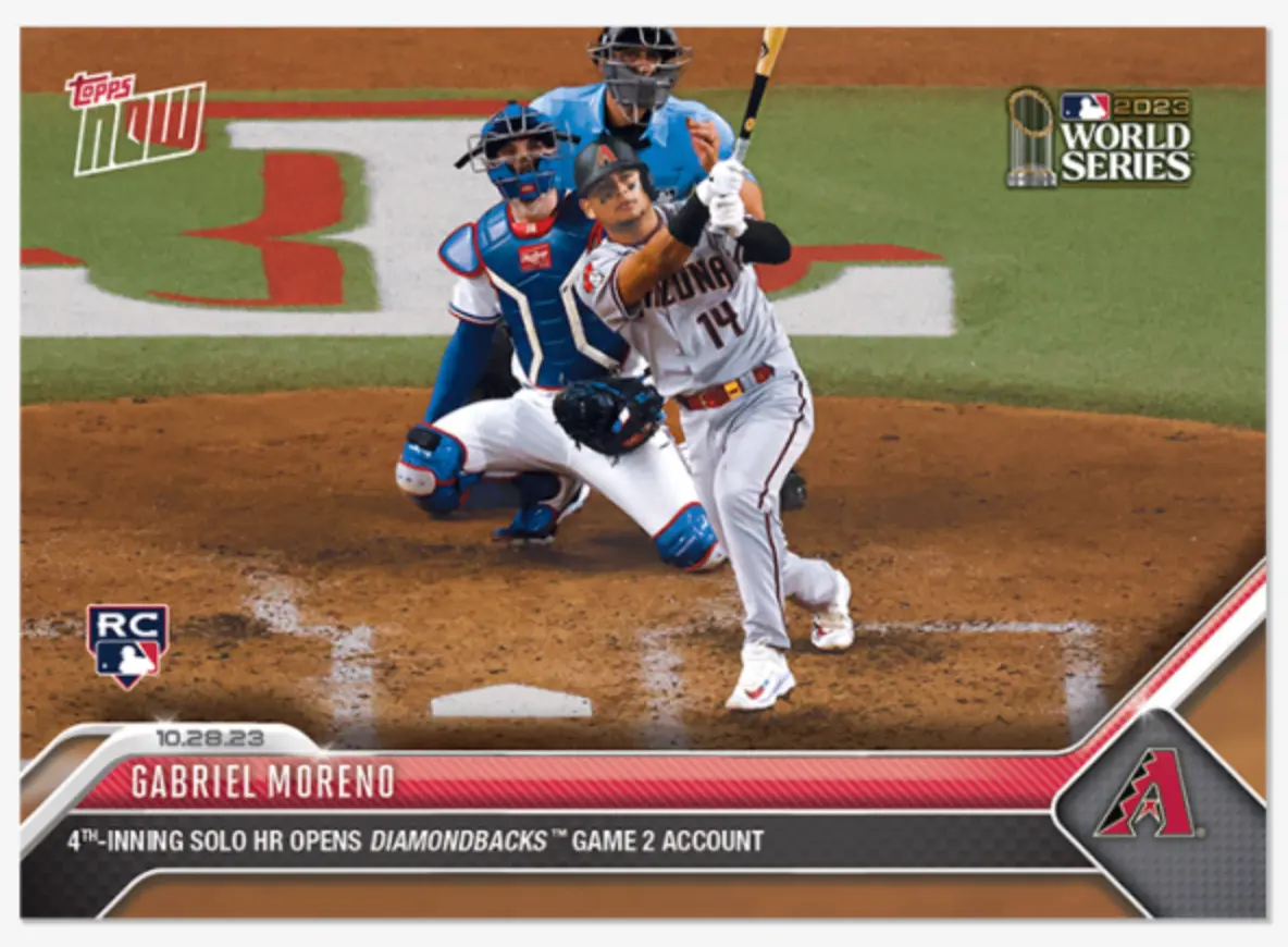 Gabriel Moreno - 2023 Topps Now - ROOKIE CARD - Serie Mundial - **