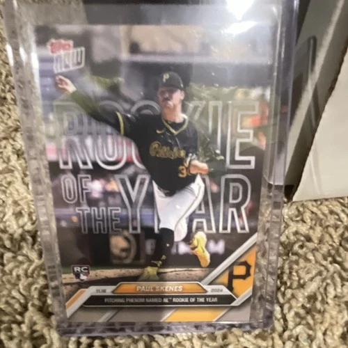 Paul Skenes - 2024 Topps Now Rookie Card RC Pirates Rookie of the Year *Novato del Año*