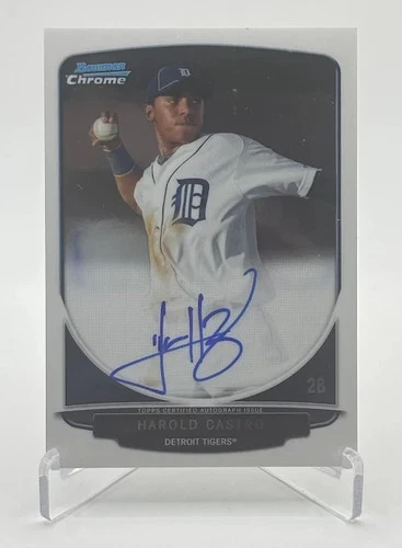 Harold Castro - 2013 Bowman Chrome *Rookie RC novato Auto firma certificada*