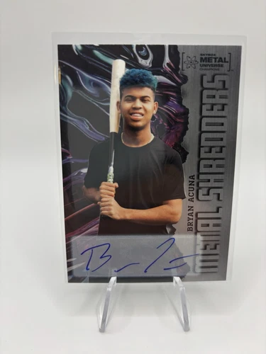Bryan Acuna - Auto Firma 2022 Skybox Metal Universe Champions Metal Shredders Auto