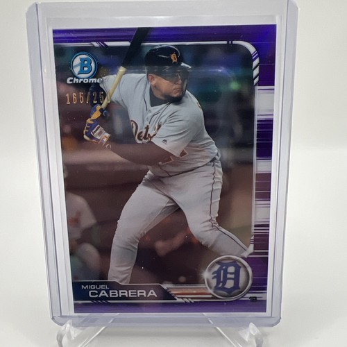 Miguel Cabrera - 2019 Bowman Chrome Purple Refractor numerada 165/250