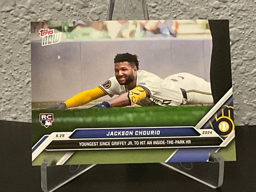 Jackson Chourio - Topps Now RC rookie card jonron de pierna