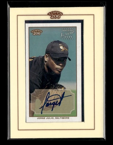 Jorge Julio - 2002 Topps 206 Autographs Auto Firma Certificada