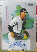 Oswald Peraza - Auto Firma 2022 Skybox Metal  Rookie Card numerada 102/199 