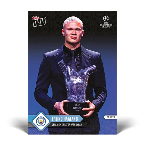 Erling Haaland - 2023 TOPPS NOW UEFA MENS Jugador del Año *En Transito* 