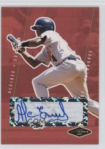 Alcides Escobar - 2007 Just Minors Justifiable *pre rookie card liga menor auto firma certificada*