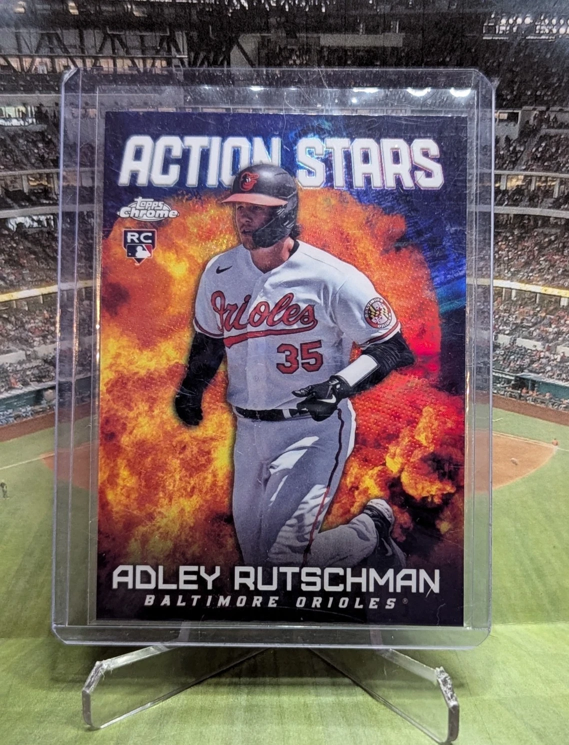 Adley Rutschman - 2023 Topps Chrome Update Series Action Stars  Rookie Card (RC)