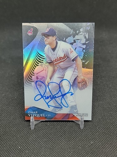 Omar Vizquel - 2014 Topps High Tek Diffractor *Autograph auto firma certificada*