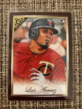 luis arraez - 2019 topps gallery *paralela wooden - rookie card (rc)*