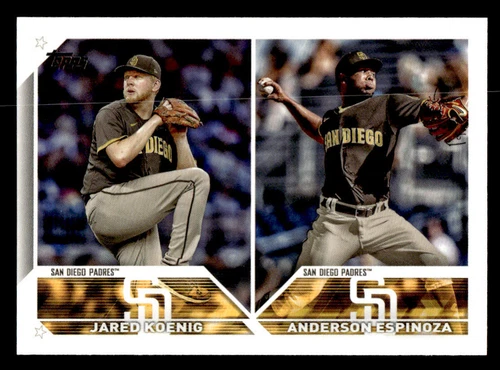 Anderson Espinoza / Jared Koenig - 2023 Topps Update *Rookie card RC novato*