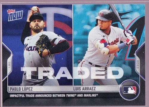 Luis Arraez cambiado por Pablo - 2023 TOPPS NOW