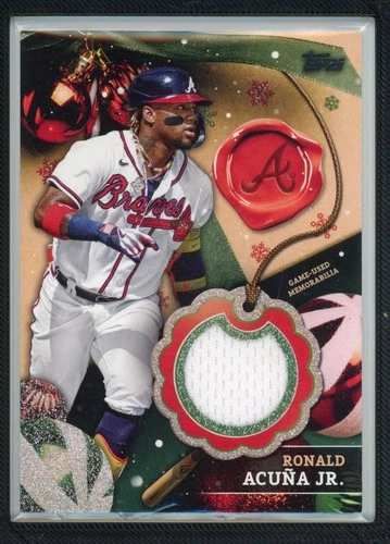 Ronald Acuna Jr. - 2024 Topps Holiday Game Used Jersey Relic