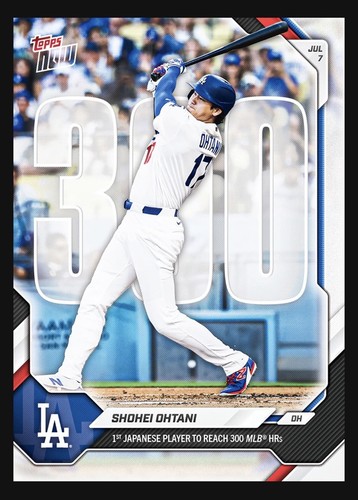 Shohei Ohtani - 2026 Topps NOW 300th Home Run Carta del jonron 300 de su carrera *En Transito*