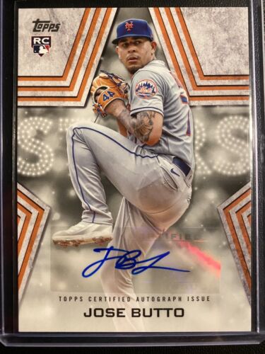 josé butto - topps 2023 series 2 - rookie card autografiada firma auto (rc) certificada