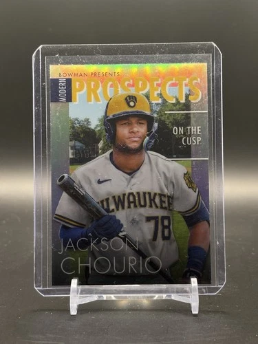 Jackson Chourio - 2023 Bowman Presents Modern Prospects On The Cusp pre Rookie Card