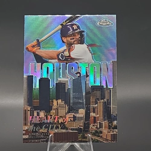 Jose Altuve - 2022 Topps Chrome Heart of the City Insert Astros Baseball Card HOC-14