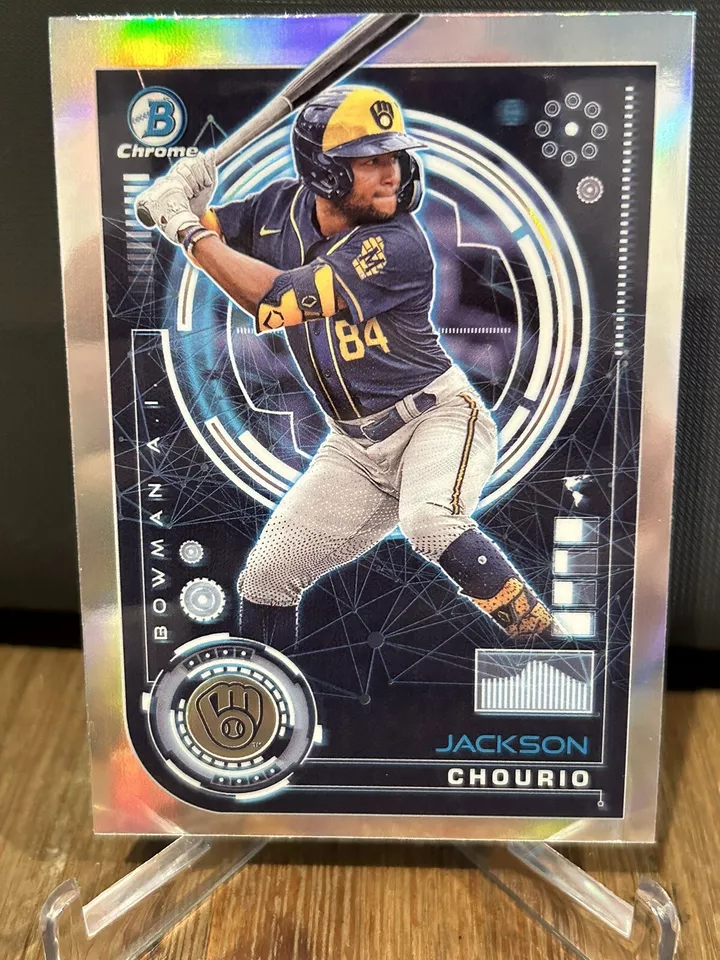 Jackson Chourio - 2024 Bowman Chrome INSERT Inteligencia Artificial pre rookie card