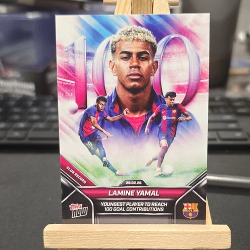 Lamine Yamal - 2026 Topps NOW Barcelona 2026 *El jugador mas joven en llegar a 100 goles* *En transito*