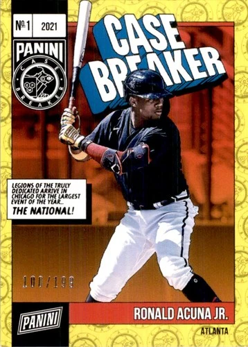 Ronald Acuna Jr. - 2021 Panini National Convention Case Breaker *numerado de /199 SHORT PRINT*