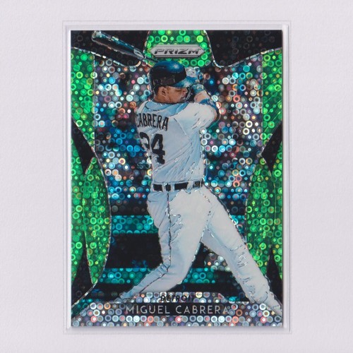 Miguel Cabrera - 2019 Panini Prizm paralela Lime Green Donut Circles Prizms *numerada /199*