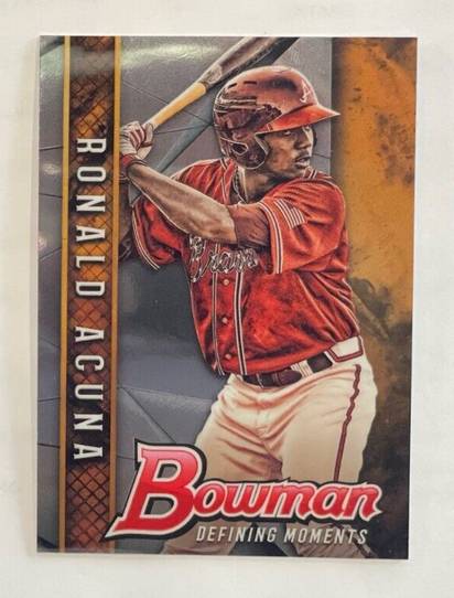 ronald acuña jr. - 2017 bowman draft defining moments - *pre rookie card - pre (rc)*