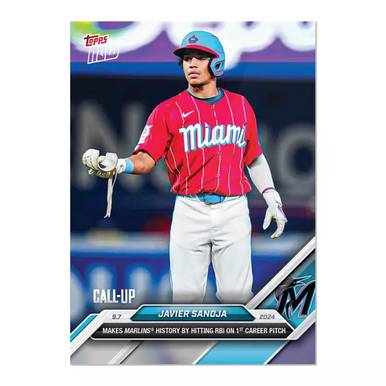 Javier Sanoja - 2024 Topps Now *CALL UP - DIA DEBUT*